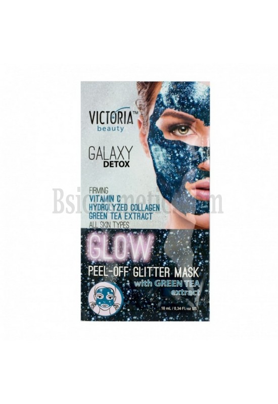 Victoria Beauty Glitter Glow синя пилинг маска със зелен чай